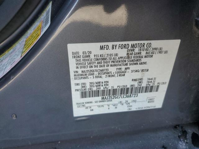 MAJ3S2GE7LC368723 - 2020 FORD ECOSPORT SE Сұр фото 13