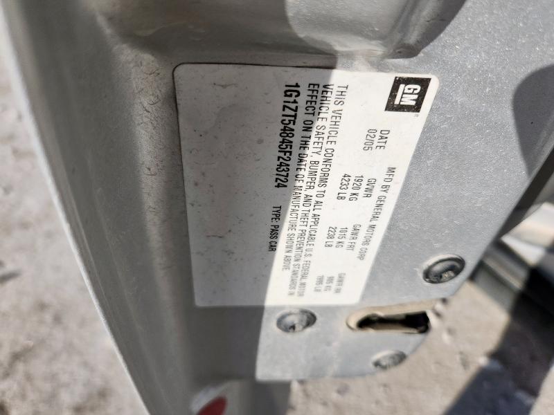 1G1ZT54845F243724 - 2005 CHEVROLET MALIBU LS 银色 照片 13