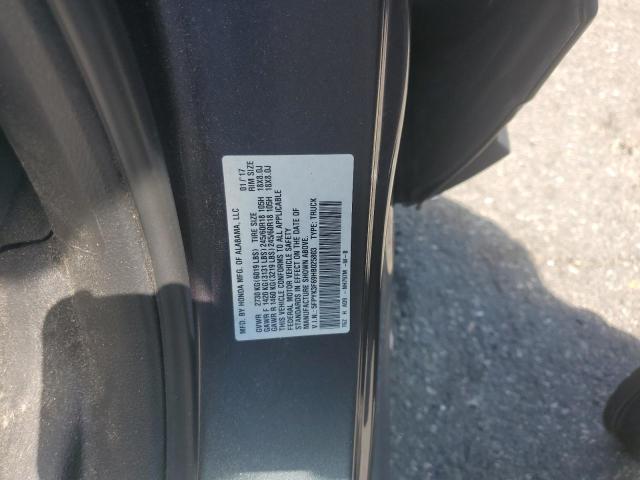 5FPYK3F69HB025803 - 2017 HONDA RIDGELINE RTL ნაცრისფერი ფოტო 12