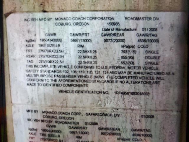 1RF49561693048093 - 2009 ROADMASTER RAIL RAISED RAI TWO TONE photo 10