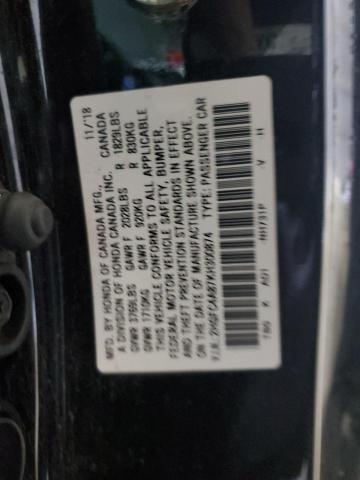 2HGFC4A87KH300874 - 2019 HONDA CIVIC SPORT 黑色 照片 12