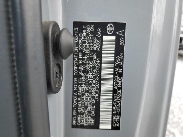 JTKJF5C77E3073244 - 2014 TOYOTA SCION TC 灰色 照片 12