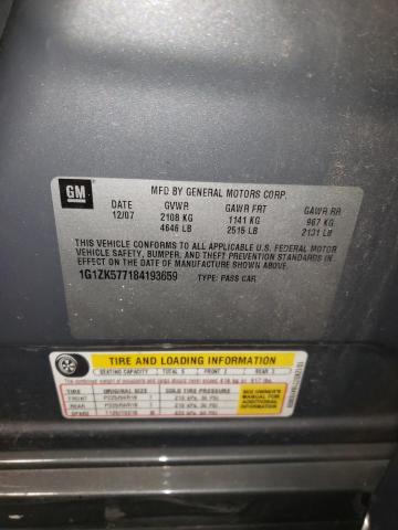 1G1ZK577184193659 - 2008 CHEVROLET MALIBU LTZ ნაცრისფერი ფოტო 12