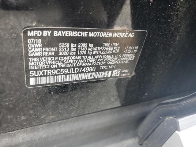 5UXTR9C59JLD74980 - 2018 BMW X3 XDRIVE30I 黑色 照片 13