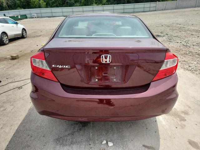 19XFB2F8XCE043155 - 2012 HONDA CIVIC EX BURGUNDY photo 6