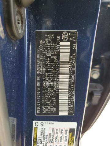 2T1BR32EX7C743712 - 2007 TOYOTA COROLLA CE BLUE photo 12