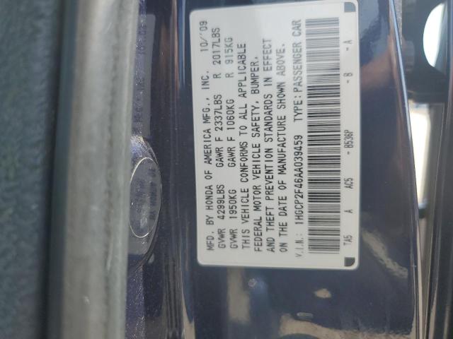 1HGCP2F46AA039459 - 2010 HONDA ACCORD LXP BLUE photo 13