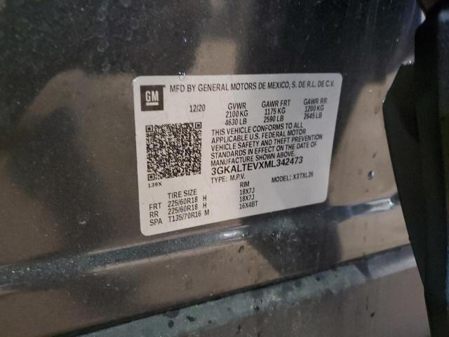 3GKALTEVXML342473 - 2021 GMC TERRAIN SLE GRAY photo 14