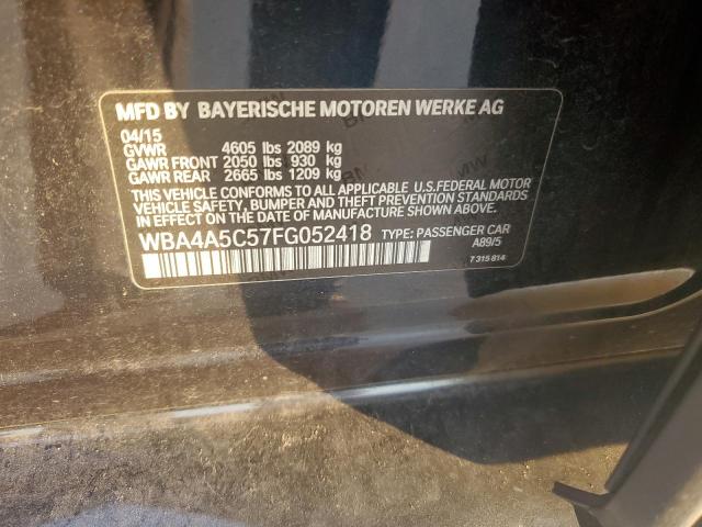 WBA4A5C57FG052418 - 2015 BMW 428 I GRAN COUPE BLUE photo 12