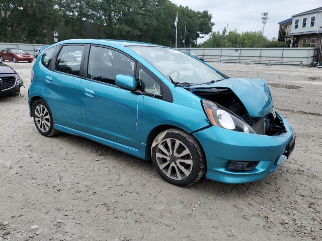 JHMGE8H56DC062424 - 2013 HONDA FIT SPORT TURQUOISE photo 4