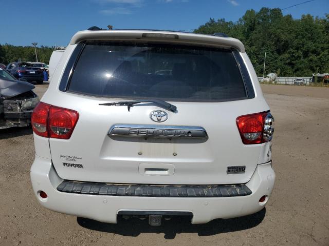 5TDZY67A68S006122 - 2008 TOYOTA SEQUOIA PLATINUM WHITE photo 6