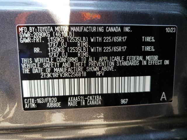 2T3K1RFV3RC256818 - 2024 TOYOTA RAV4 LE Сұр фото 13