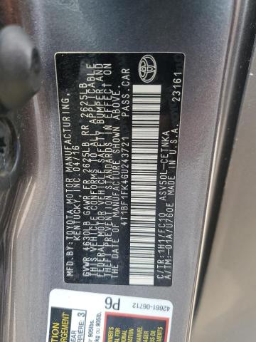 4T1BF1FK4GU243721 - 2016 TOYOTA CAMRY LE Boz foto 12