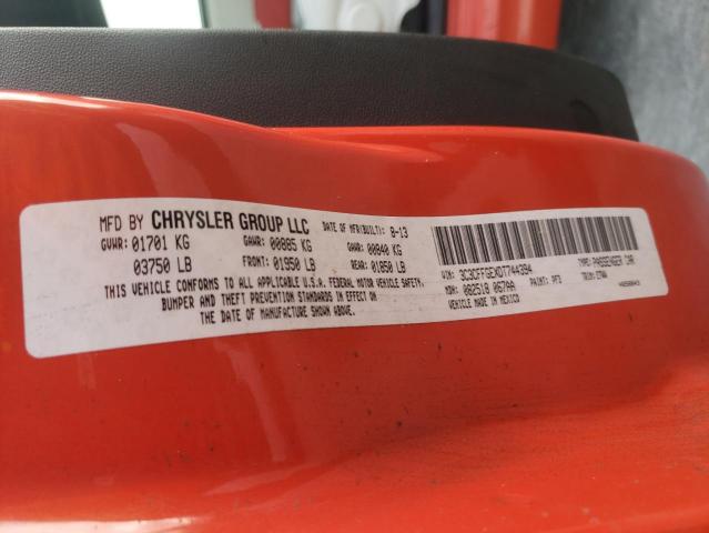 3C3CFFGEXDT744394 - 2013 FIAT 500 ELECTRIC ORANGE photo 12