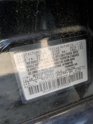 3N1AB7AP7KY376547 - 2019 NISSAN SENTRA S BLACK photo 12