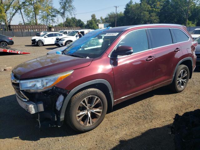 5TDJKRFH1GS292233 - 2016 TOYOTA HIGHLANDER XLE Tünd qırmızı foto 1