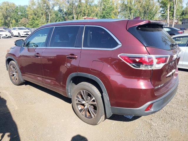 5TDJKRFH1GS292233 - 2016 TOYOTA HIGHLANDER XLE Tünd qırmızı foto 2