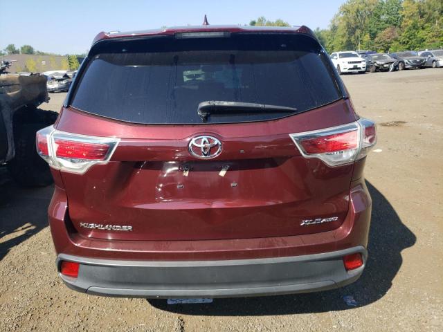 5TDJKRFH1GS292233 - 2016 TOYOTA HIGHLANDER XLE Tünd qırmızı foto 6