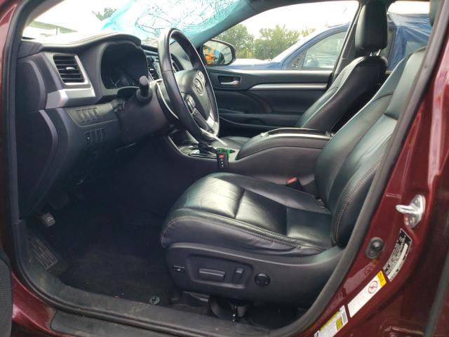 5TDJKRFH1GS292233 - 2016 TOYOTA HIGHLANDER XLE Tünd qırmızı foto 7