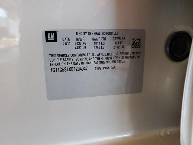 1G11C5SLXEF204947 - 2014 CHEVROLET MALIBU 1LT 米色 照片 12