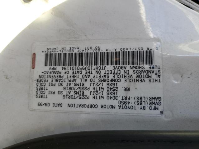 JT6HF10U9Y0101194 - 2000 LEXUS RX 300 WHITE photo 12