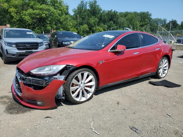 5YJSA1S11EFP46483 - 2014 TESLA MODEL S Qırmızı foto 1