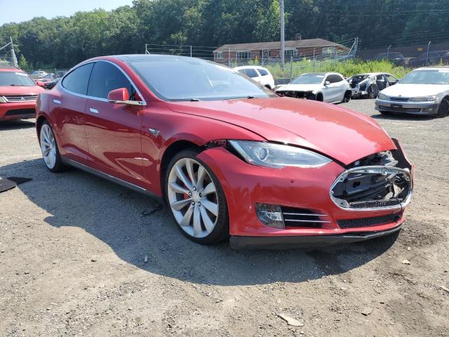 5YJSA1S11EFP46483 - 2014 TESLA MODEL S Qırmızı foto 4