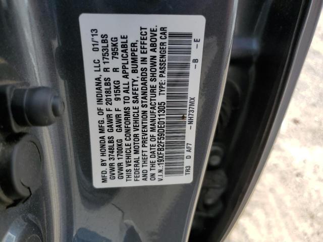 19XFB2F59DE011305 - 2013 HONDA CIVIC LX 灰色 照片 12