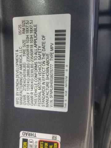 5FNRL6H69SB075777 - 2025 HONDA ODYSSEY EXL GRAY photo 13