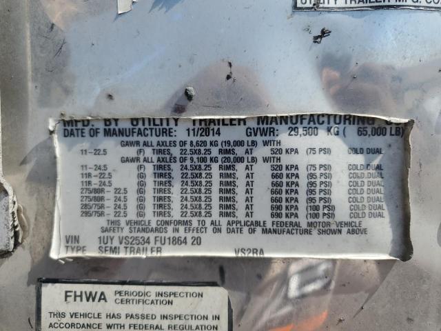 1UYVS2534FU186420 - 2015 UTILITY TRAILER Ağ foto 10