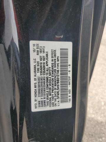 5FNRL5H97BB012746 - 2011 HONDA ODYSSEY TOURING 黑色 照片 13