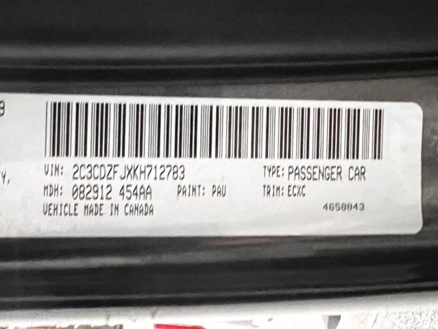 2C3CDZFJXKH712783 - 2019 DODGE CHALLENGER R/T SCAT PACK GRAY photo 10
