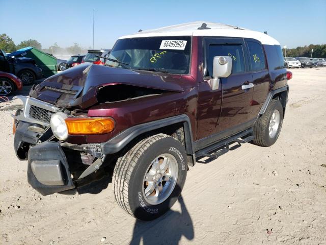 JTEBU11F970012711 - 2007 TOYOTA FJ CRUISER BURGUNDY photo 2