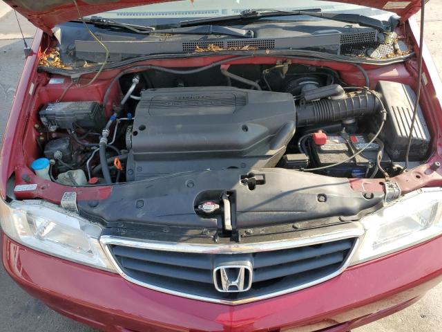 5FNRL189X4B020562 - 2004 HONDA ODYSSEY EXL RED photo 12