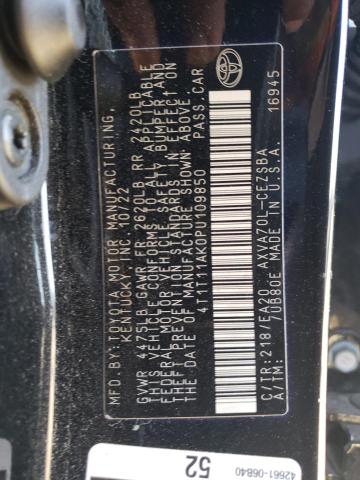 4T1T11AK0PU109850 - 2023 TOYOTA CAMRY SE NIGHT SHADE BLACK photo 12