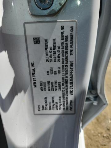 5YJ3E1EA0PF511970 - 2023 TESLA MODEL 3 WHITE photo 12