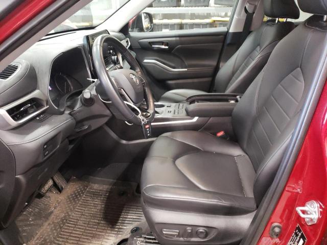 5TDGZRBH3LS047682 - 2020 TOYOTA HIGHLANDER XLE RED photo 7