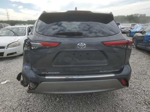 5TDFZRBH2NS213415 - 2022 TOYOTA HIGHLANDER PLATINUM GRAY photo 6