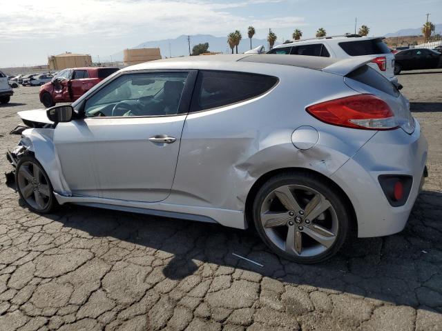 KMHTC6AE3FU221252 - 2015 HYUNDAI VELOSTER TURBO SILVER photo 2