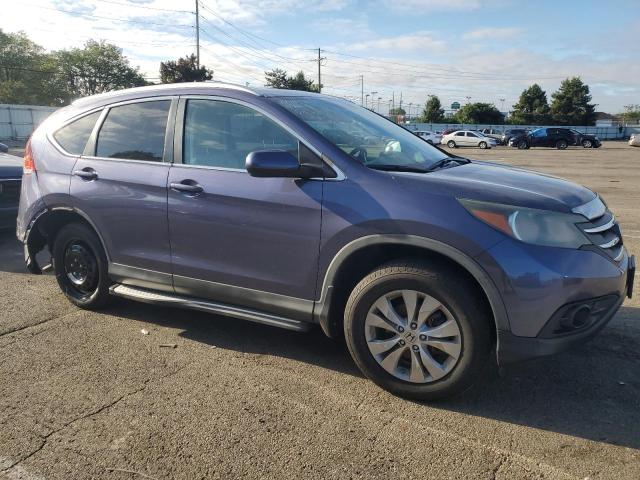 5J6RM4H7XCL070316 - 2012 HONDA CR-V EXL BLUE photo 4