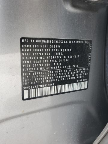 3VV3B7AX7MM013943 - 2021 VOLKSWAGEN TIGUAN SE Silber Foto 14