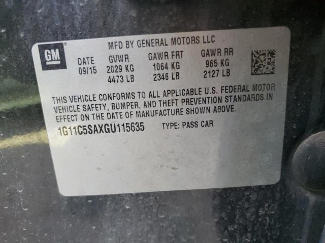 1G11C5SAXGU115635 - 2016 CHEVROLET MALIBU LIM LT Графитовый фото 12