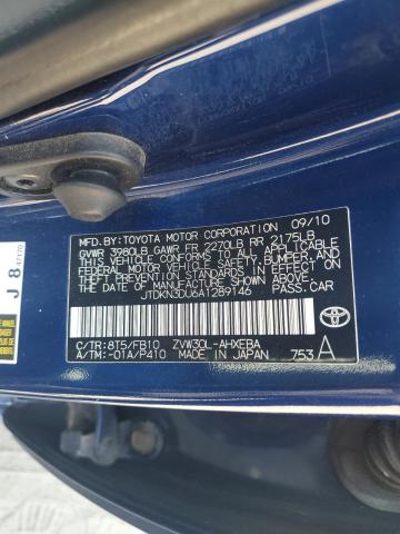 JTDKN3DU6A1289146 - 2010 TOYOTA PRIUS 蓝色 照片 13