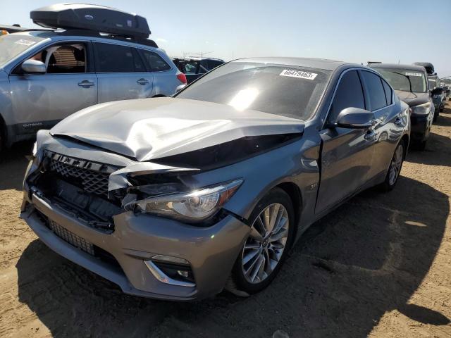 JN1EV7AR8JM611615 - 2018 INFINITI Q50 LUXE GRAY photo 1