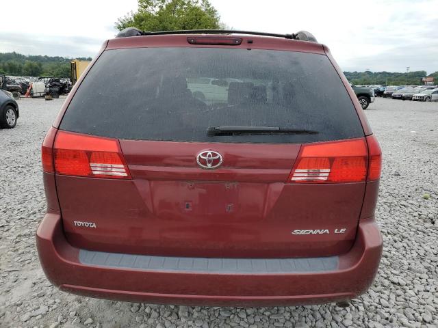 5TDZA23C14S038748 - 2004 TOYOTA SIENNA CE BURGUNDY photo 6