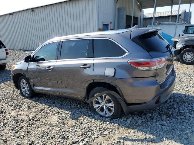 5TDJKRFH3ES068832 - 2014 TOYOTA HIGHLANDER XLE GRAY photo 2