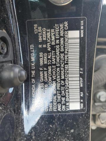 SHHFK7G45HU212183 - 2017 HONDA CIVIC SPORT 黑色 照片 12