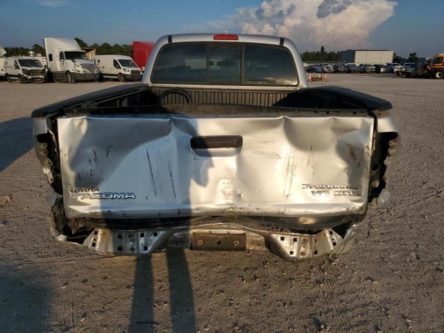 5TEKU4HN6AZ685370 - 2010 TOYOTA TACOMA DOUBLE CAB PRERUNNER LONG BED SILVER photo 6