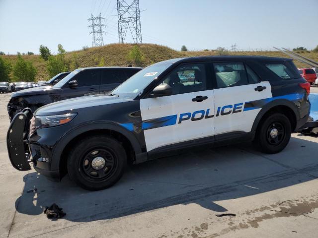 1FM5K8AB9MGB98617 - 2021 FORD EXPLORER POLICE INTERCEPTOR TWO TONE photo 1