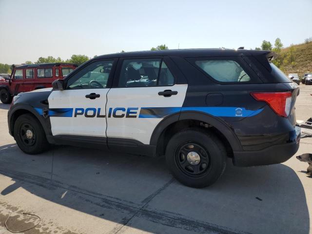 1FM5K8AB9MGB98617 - 2021 FORD EXPLORER POLICE INTERCEPTOR TWO TONE photo 2